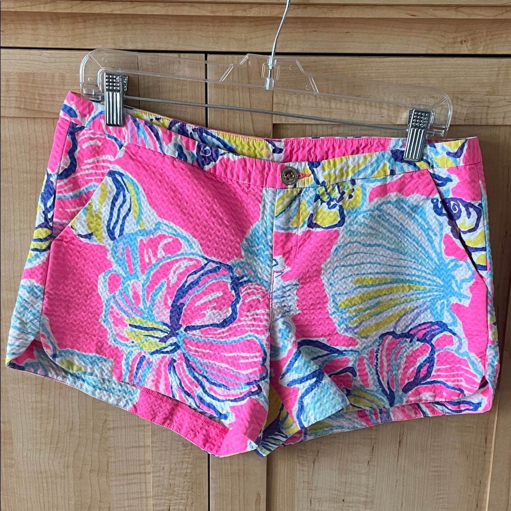 Lilly Pulitzer Pink swept by the tides Adie Shorts